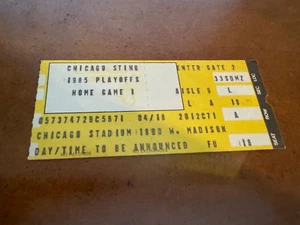 1985 MISL Division Semifinal Soccer Playoff Ticket Chicago Sting Cleveland Force - Picture 1 of 1