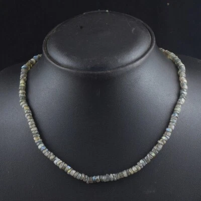 Most Brilliant Amazing Labradorite 87.00 Cts Beaded Precious Necklace VK 34 E549 - Image 1 of 3
