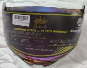 2021 ROYAL R01 Motorcycle FULL FACE Visor Rainbow New Free Shipping  - Imagen 1 de 7