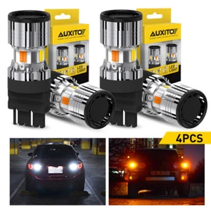 AUXITO Super Bright LED Turn Signal Light Bulbs Switchback 3157 4157 Amber/White - Picture 1 of 11