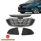 For 2019 2020 Chevrolet Cruze Front Main Grille and Fog Light Covers Set 3pcs