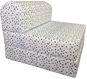 Full Sleeper Chair Folding Foam Beds, Foldable Mattress, 6Tx48Wx72L, Butterflies - Picture 1 of 2