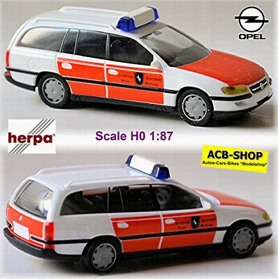 Opel Omega B Caravan Gl Volontari Pompieri Groß-bieberau 1:87 Herpa 042895 - Immagine 1 di 4