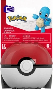 Mega Construx Pokemon Evergreen Series Squirtle Open Eyes Pokeball HTH95 - Picture 1 of 4