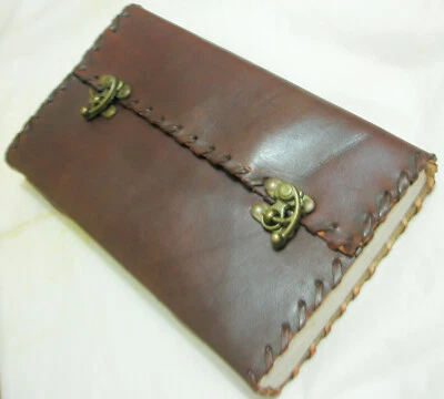 LARGE Handmade Leather Journal Blank Diary Notebook for Men Women Book of Shadow - Image 1 of 4