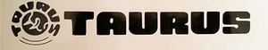 Taurus Logo High Gloss Black Vinyl Die Cut Gun Sticker  -  7  3/4" - Picture 1 of 1