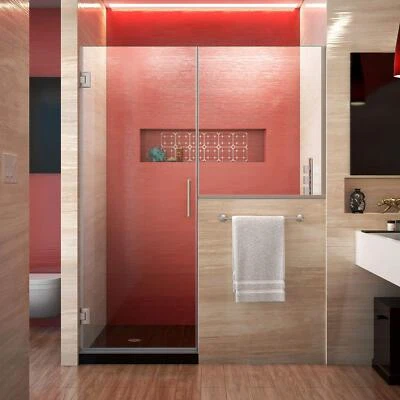 DreamLine Unidoor Plus 65-65 1/2 in. W x 72 in. H Frameless Hinged Shower Door w - Image 1 of 4