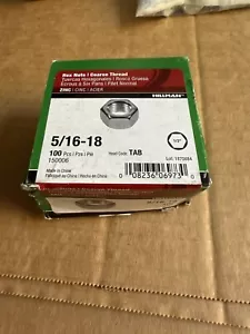 (100-Pk) Hillman Tuerca hexagonal de rosca gruesa chapada en zinc 5/16"-18 150006 - Imagen 1 de 1