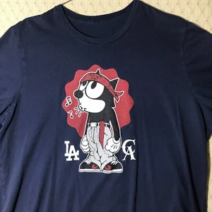 FELIX the Cat LA CA Hispanic Culture SHIRT XL Blue Dodgers Angels Mexican RARE - Picture 1 of 5
