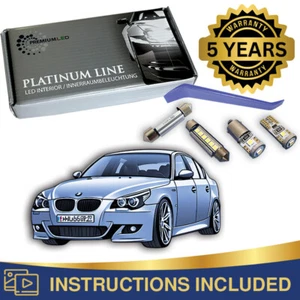 BMW E60 LED INTERIOR KIT PREMIUM 17 SMD WHITE BULBS CANBUS ERROR FREE 5er E61 - Picture 1 of 10