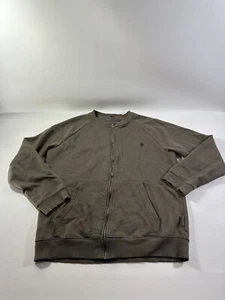 French Connection Mens Sz Large Olive Green Zip Front Jacket Sweater - Picture 1 of 11