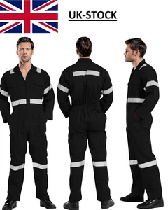 Men's Coverall Overalls Boiler Suit Coveralls Work Wear Mechanics H.Duty 200gsm - Picture 1 of 26
