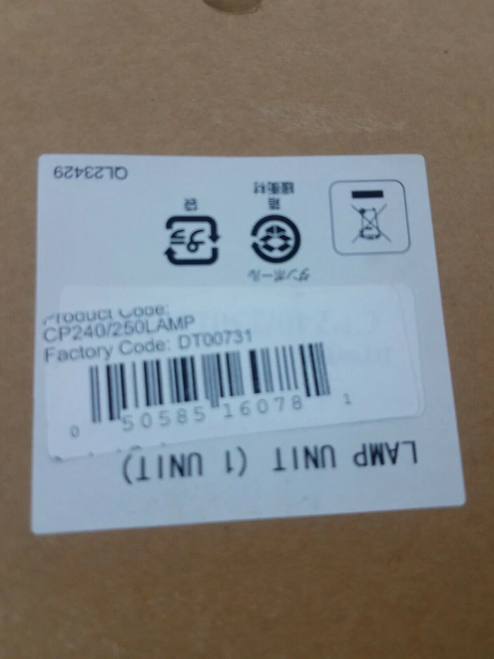 Hitachi 180W Bombilla Cartucho Proyector Lámpara DT00731 Foto 1 de 1