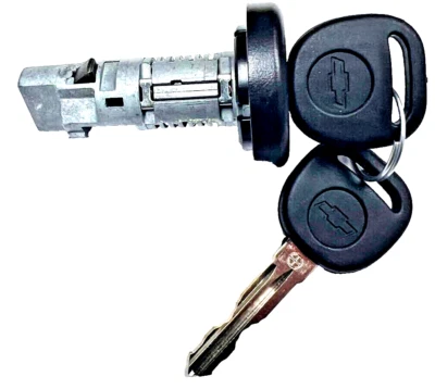 NUEVO GM OEM Llave de encendido Bloqueo Cilindro Interruptor con 2 Chevy Bow-Tie Logo Chip Key Foto 1 de 4