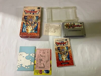 Dragon Quest VI: Maboroshi No Daichi Nintendo Super Famicom SFC W/Box TesteJapan - Image 1 of 4