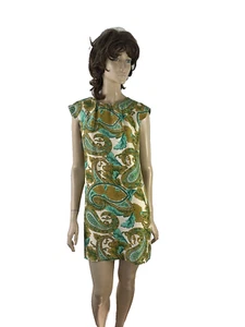 NEU OHNE ETIKETT MILLY OF NEW YORK PAISLEY SEIDE FLÜGELÄRMEL ETUIKLEID MINIKLEID GRÖSSE 4 - Bild 1 von 11