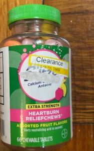 Alka-Seltzer Extra Strength Heartburn ReliefChews Assorted Flavors 66 Ct EXJAN26 - Picture 1 of 1