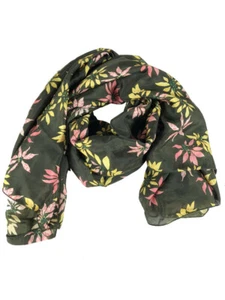 FOULARD QUADRATO MANILA GRACE FIORI SFONDO VERDE G4/146 - Foto 1 di 2