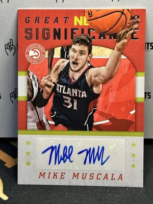 2015-16 Panini NBA Hoops Great SIGnificance Mike Muscala #GS-MM Auto - Image 1 of 2