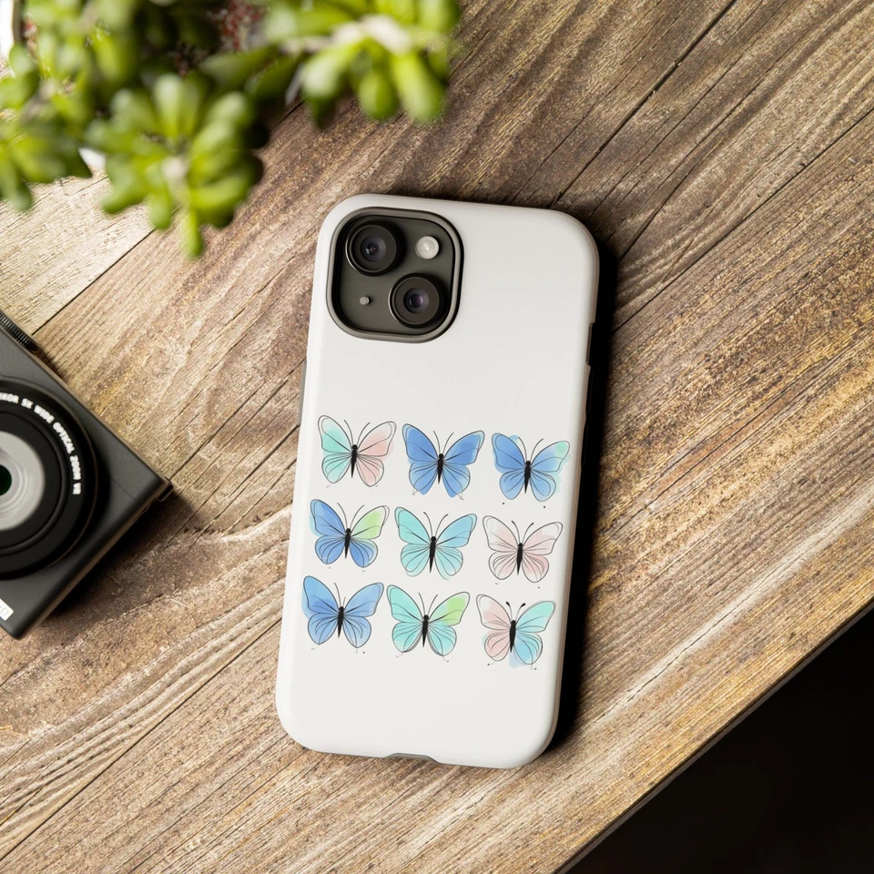 Butterfly Tough Phone Cases, Unique Gift, Girly Tech Accessories, Spring Decor - Image 1 of 1