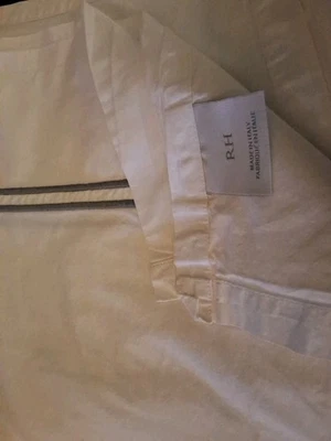 RH Restoration Hardware 100%Cotton King FLAT Sheet Italian Hotel Satin Stitched  - Image 1 of 4
