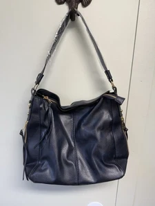 Handtasche Geldbeutel Leder dunkelblau mit Handgelenktasche NEU - Bild 1 von 6