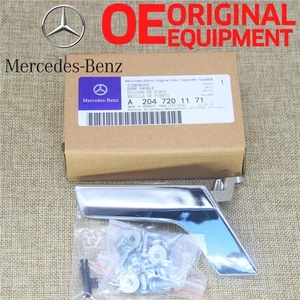 Shiny Left Driver Chrome Interior Door Handle Repair Kit fits Benz C250 GLK350 - Picture 1 of 12