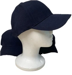 (9) OTTO CAP Blank 19-304 Unisex 15% Wool Curved Dark Blue Cap Hat Adjustable - Picture 1 of 11