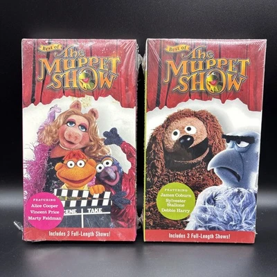 Best of The Muppet Show VHS Tapes x 2 Videos Alice Cooper Vincent Price Stallone - Image 1 of 4