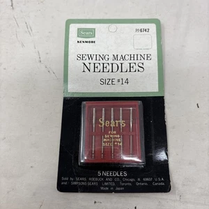 Vintage Sears Kenmore Nähmaschinennadeln Größe 14 (insgesamt 5) NEU  - Bild 1 von 2