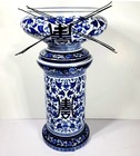 Bombay & Co BASE ONLY for Jardiniere Set CHINOISERIE BLUE & WHITE Porcelain