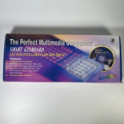 Vintage Microsoft Intellikey Smart Keyboard EZ-1000 Wired New Old Stock Rare - Image 1 of 4