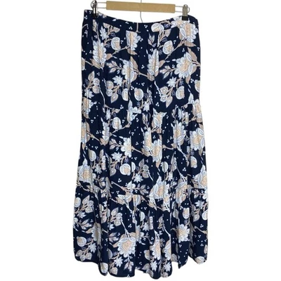 NUEVO CON ETIQUETAS Maxi Falda Rachel Zoe Para Mujer Pequeña Niveles Campesina Cabaña Hada Boho Floral Foto 1 de 4