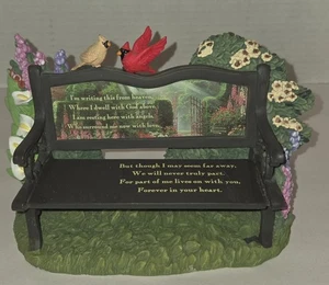 Thomas Kinkade Bench Resin Sculpture Until We Meet Again Hamilton Collection - Picture 1 of 24