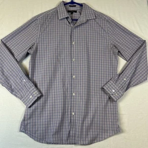 Camicia uomo Banana Republic manica lunga abbottonata grande blu a quadri grant fit - Foto 1 di 8