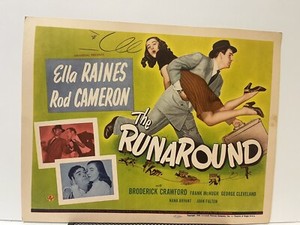 1946 The Runaround Lobby Card 11x14 Ella Raines, Rod Cameron, Broderick Crawford