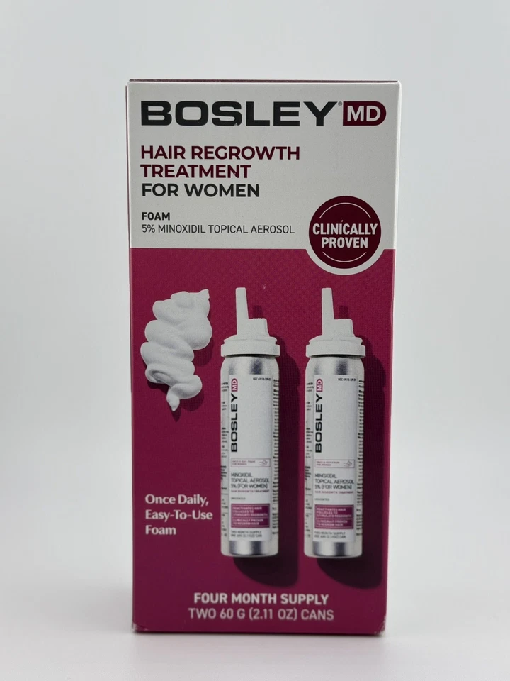 Bosley Women Hair Regrowth Treatment 5 Minoxidil 4 Month Supply