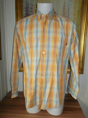 Chemise  manches longues bleu rayé orange MARLBORO CLASSICS L 42 - Изображение 1 из 4