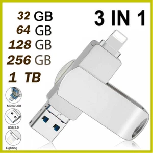 1TB USB 3.0 Flash Drive External Memory Photo Stick For iPhone 11 12 13 iPad UK - Picture 1 of 16