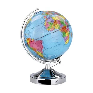 Globe World Map Touch Lamp Table Lamp Touch Control Light Up Blue Home Cafe Lamp - Picture 1 of 1