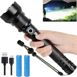 Linterna táctica LED súper brillante con zoom policía recargable luz de trabajo LED - Imagen 1 de 11
