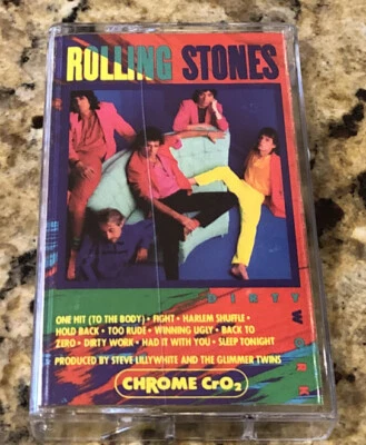 Rolling Stones Dirty Work Cassette Tape Chrome OCT 40250. - Image 1 of 4