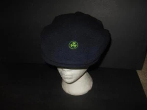VINTAGE SCOT IRISH WOOL HANNAH HATS SHAMROCK BLUE IRELAND XL PAPERBOY FLAT CAP - Picture 1 of 7