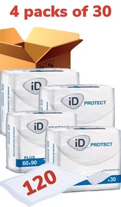 iD Expert Protect Plus Bed Pad 60cm x 90cm Case 4 Packs of 30 Pads protector - Picture 1 of 4