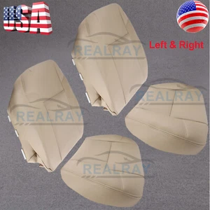 Left Right Bottom & Top Lean Back Seat Cover For 2009-2014 Cadillac Escalade Tan - Picture 1 of 19