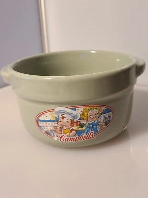 Adesivo de arte colecionável Campbells 2006 tigela de sopa alças verdes Houston Harvest - Imagem 1 de 4