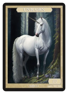Unicorn Token Givememana Tokens Series 2 Magic the Gathering MTG - Picture 1 of 2