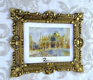 Gerahmte Gemälde Italien Piazza San Marco Venedig von Auguste Renoir 45x37 - Bild 1 von 12