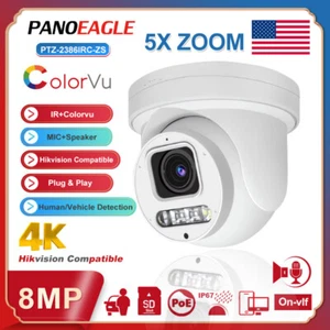 Hikvision Compatible 8MP 5X Zoom Dual Light Colorvu PTZ Camera two Speaker Audio