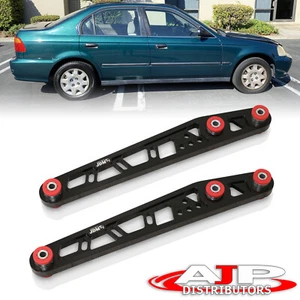 Black Aluminum Rear Lower Control Arms Red Bushing LCA For 1996-2000 Honda Civic - Picture 1 of 6